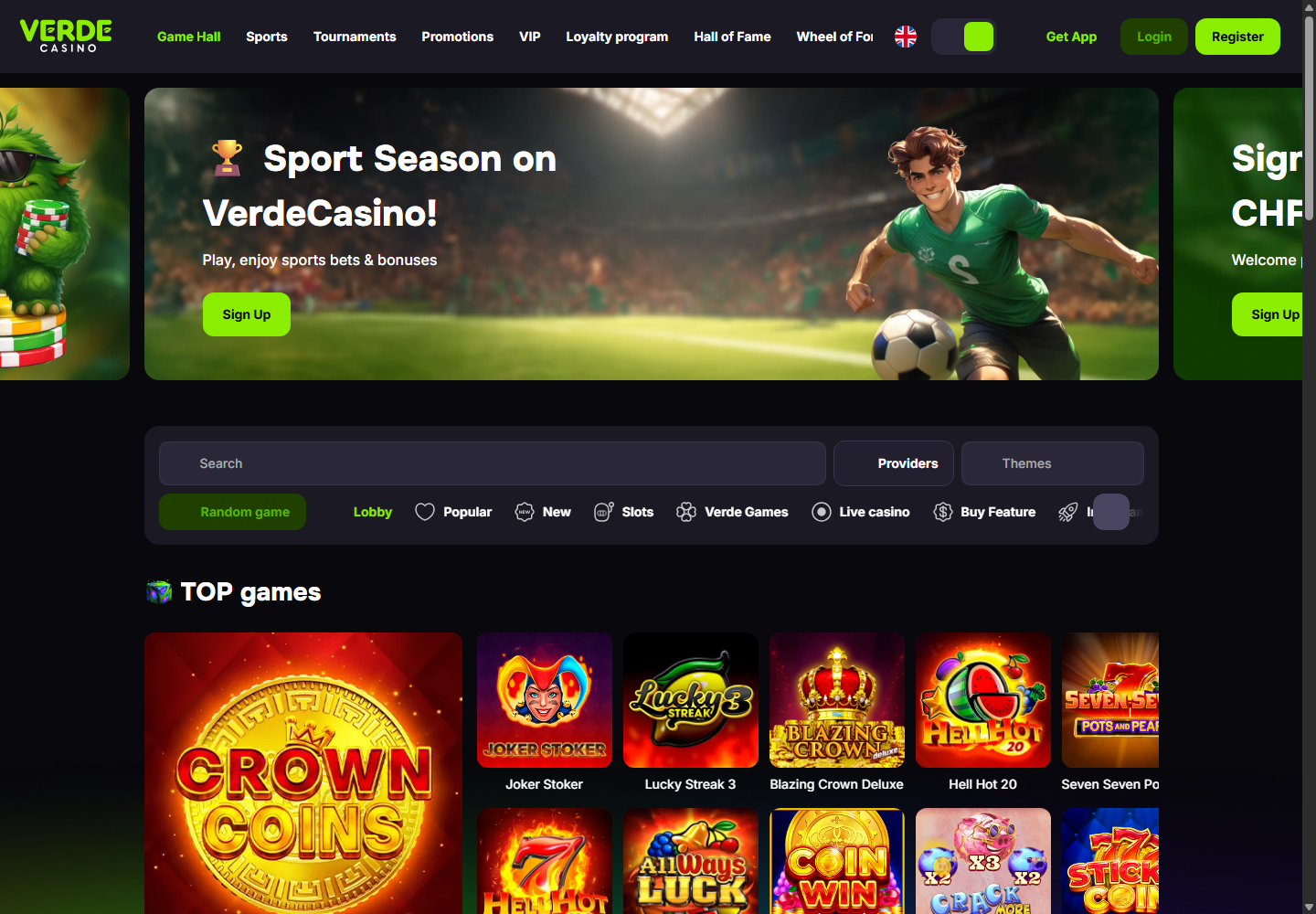 Verde homepage